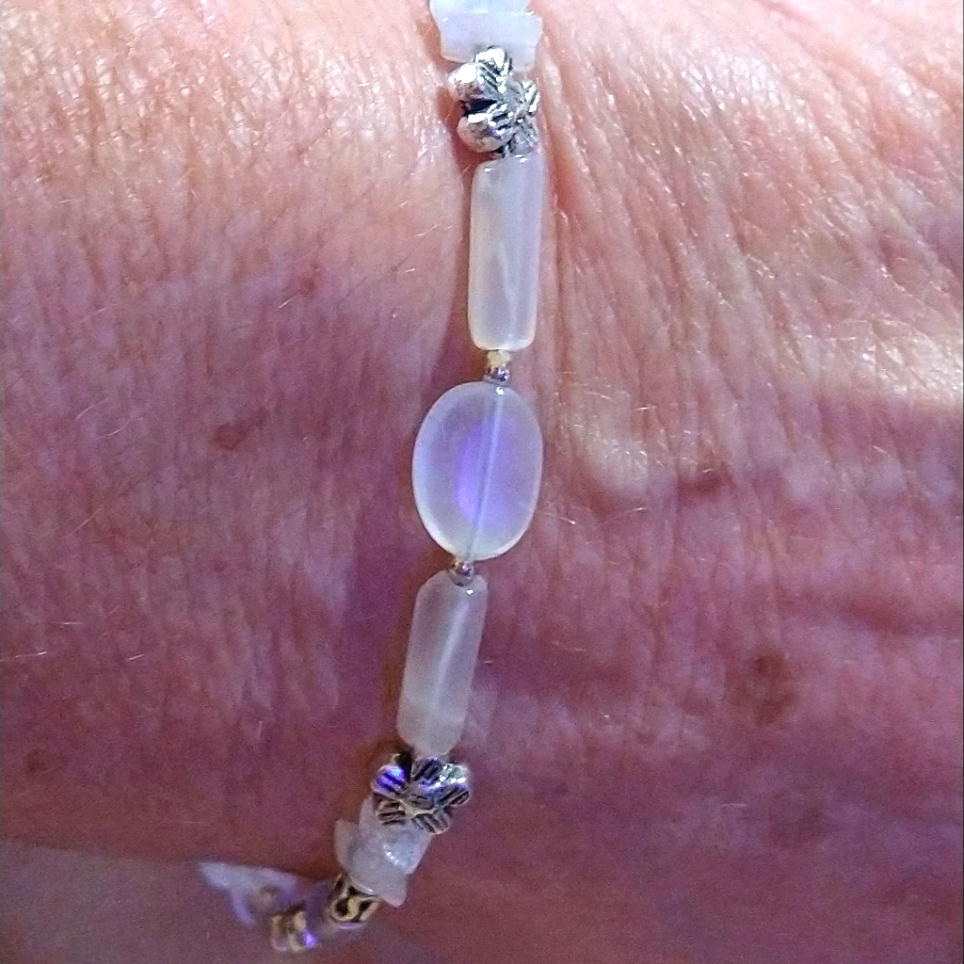 Moonstone999-Sterling Clasp Beading 8 Long B-149055 49$